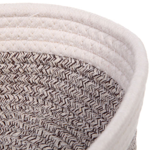 Корзинка плетёная интерьерная "ЭЛИНГАРТ", цвет бежевый/белый, 33*28*12см, (лейбл селфи)