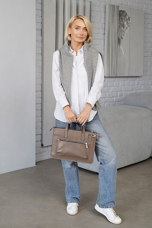 Сумка "unisex" Ц-581.8 темный капучино