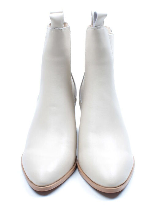 01-PCT161-2 BEIGE Ботинки Челси демисезонные женские (натуральная кожа, байка) - Фабричный китай фото 11