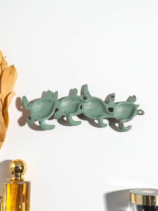 Крючки декоративные чугун "Четыре черепахи" 21,5х7х2 см