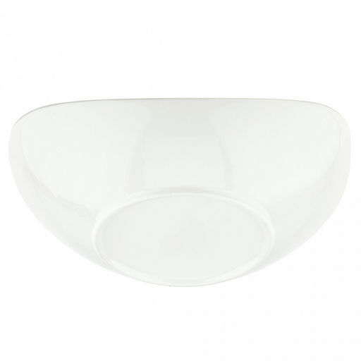 Облако Тарелка глубокая фарфоровая 230х230х62мм, 900мл, треугольная форма, рельефный декор - голубой, отводка, белый (Китай) - Домашняя мода фото 3