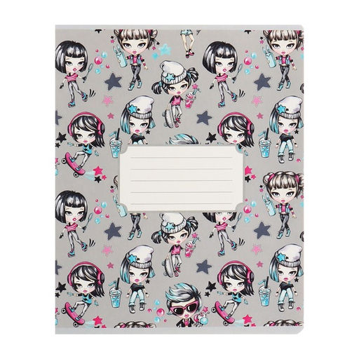 Набор тетрадей 12 листов в линейку Calligrata «На Стиле», обложка мелованный картон, ВД-лак, блок №2, белизна 75% (серые листы), 10 шт.