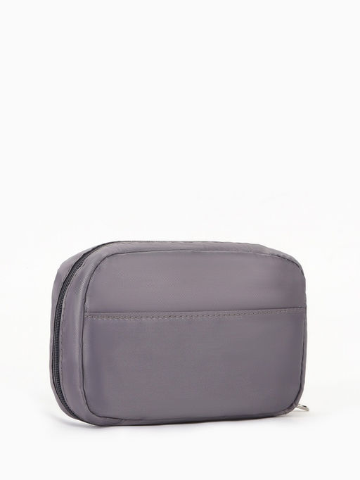 Косметичка дорожная на молнии с карманом, на подкладке, серая - Simaland фото 4