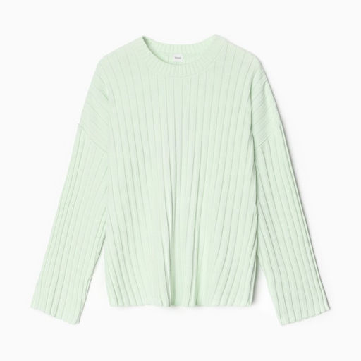 Джемпер женский вязаный MINAKU: Knitwear collection, цвет фисташковый, размер 42-44