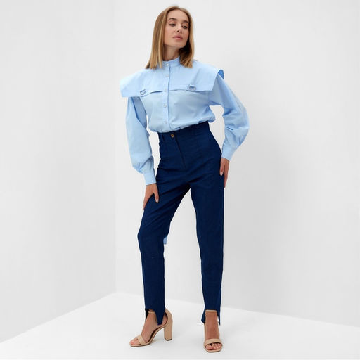 Джинсы женские слим MINAKU: Jeans Collection, размер 42, синие