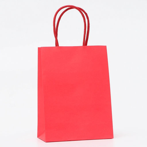 Цена за 3 шт. Пакет крафт коралловый, круглая ручка, 15×12×6 см, 120 г