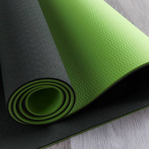 Коврик для йоги и фитнеса спортивный гимнастический двухслойный TPE 6мм. 183х61х0,6 цвет: светло-зелёный / YM2-TPE-6G /уп 12/ - Галеонтрейд фото 4