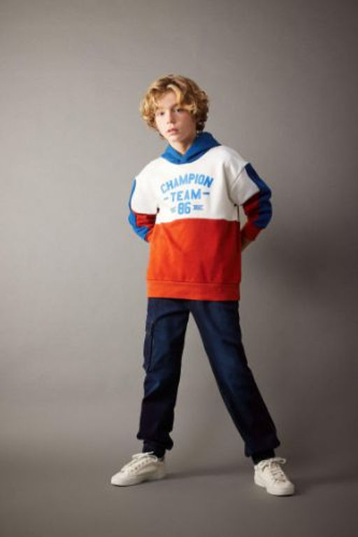 Erkek Cocuk Kargo Jogger Paca Jean Pantolon