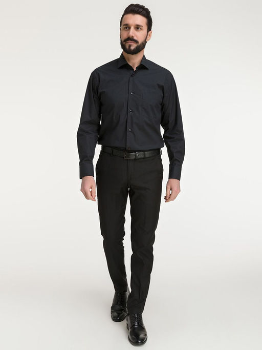 Сорочка мужская длинный рукав GREG 340/119/BLK фото 14