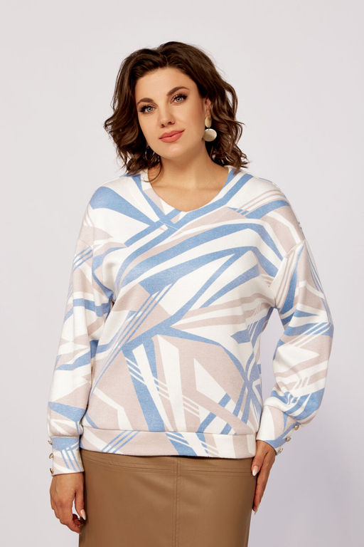 Блуза Swallow 803.2 черный+серебряный узор фото 29