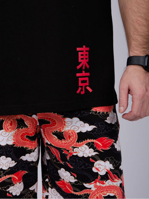 Костюм Драконы шорты, трикотаж - Малина фото 15