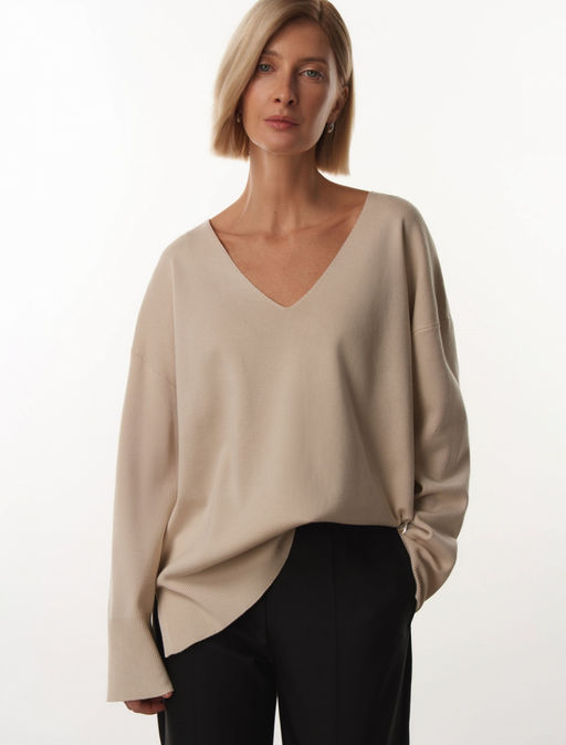 Conso/KPL 230712 - light beige Пуловер женский