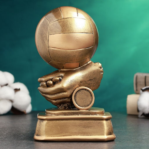 Фигура наградная, стела «Волейбол», под золото, 8.5×11×18 см