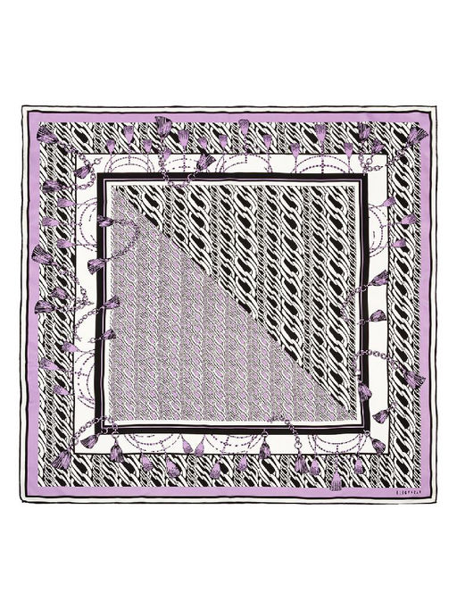 Платок жен. шелк 90х90 E04-8380-10 - Eleganzza фото 4