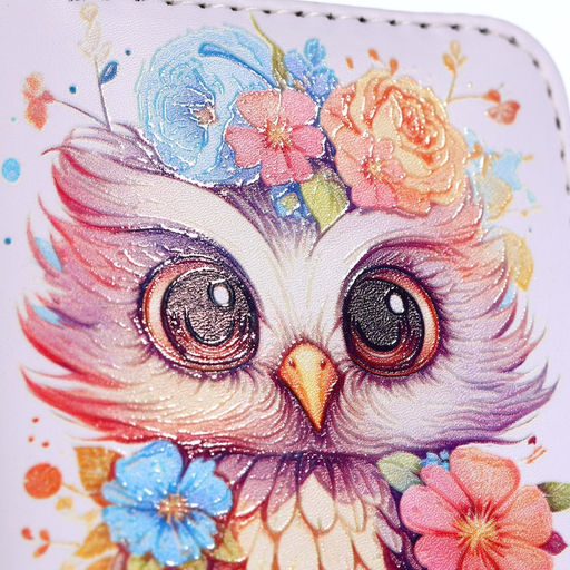 Кошелёк детский «Сова», на молнии, белый