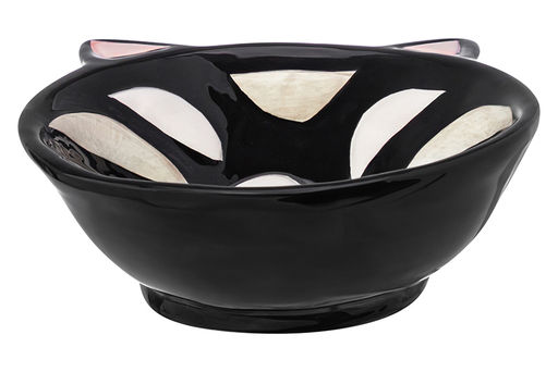 Миска для домашних питомцев 250 мл 15*13*4,5 см Котик, черный, керамика - Elan gallery фото 5