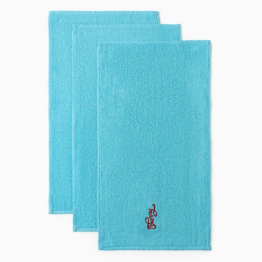 Полотенца махровые «Этель» Cherry, набор 3 шт., 30×60 см, хлопок 100%, голубые