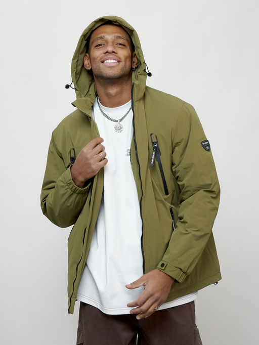 Куртка молодежная весенняя с капюшоном цвета хаки - Mtforce фото 13