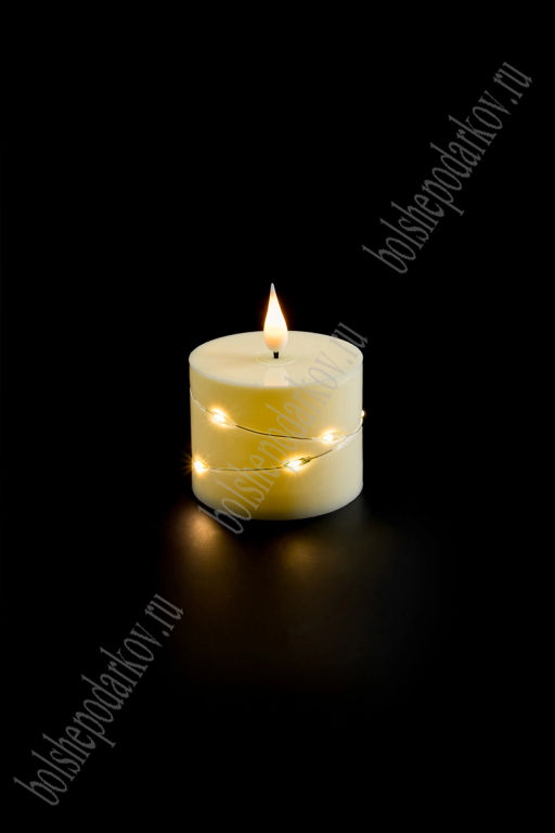 Свеча светодиодная на батарейках 7,5*7,5*9 см (1 шт) SF-8046, №4 - Больше подарков фото 5