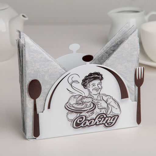 Салфетница Сooking, 15×4,2×10,3 см, цвет белый