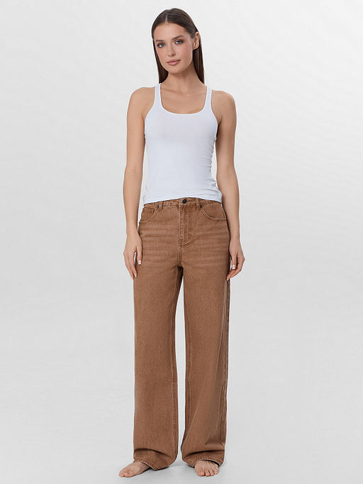 Джинсы женские коричневые - Mark formelle фото 4