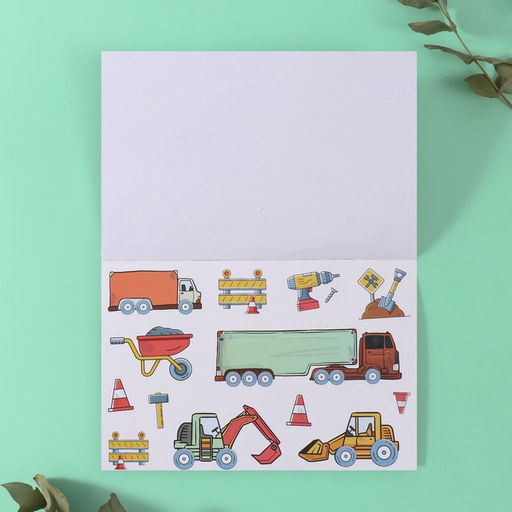 Наклейки в книжке «Техника», 3 фона, 20.7×14.2 см