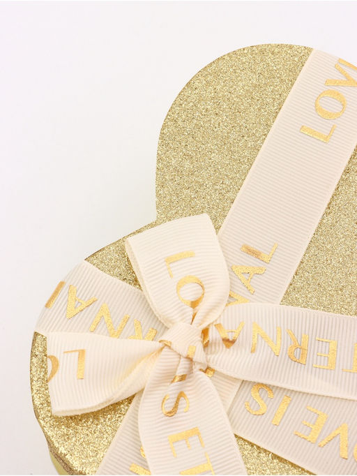 Набор подарочных коробок сердце 3 в 1, золото с бантом Любовь вечна, 22?20?9; 18.5?17?7.5; 16?14?6 см