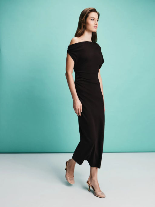 Асимметричное платье миди из вискозы / Zarina