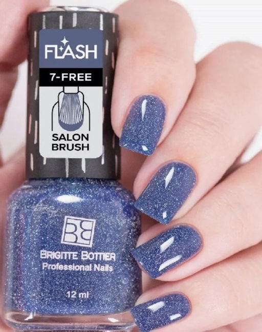 Brigitte Bottier Лак FLASH (Вспышка) светоотражающий эффект тон 05 синий 12мл