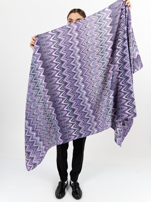 Большой, мягкий, тонкий и очень нежный двусторонний палантин с рисунком - Tantino фото 8