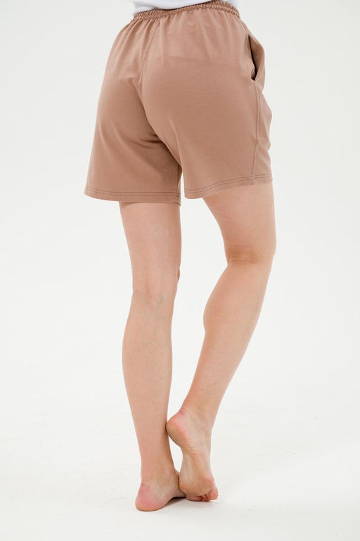 Шорты женские из футера Таиланд бежевый - Амадэль фото 4