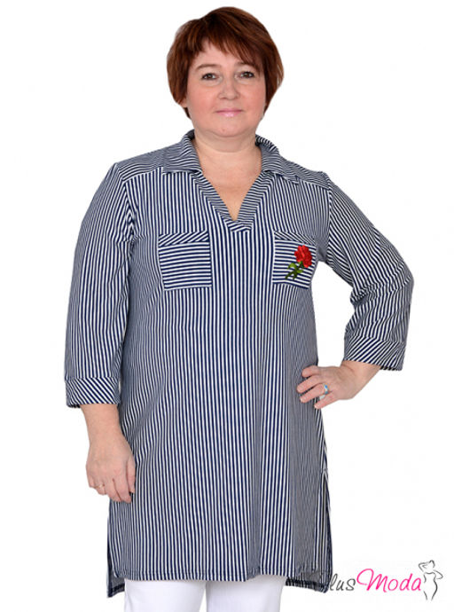 Рубашка Модель №411-A размеры 44-80 - Plusmoda фото 5