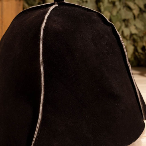 Шапка для бани из овчины Премиум прямострочный шов, коричневый - Simaland фото 2