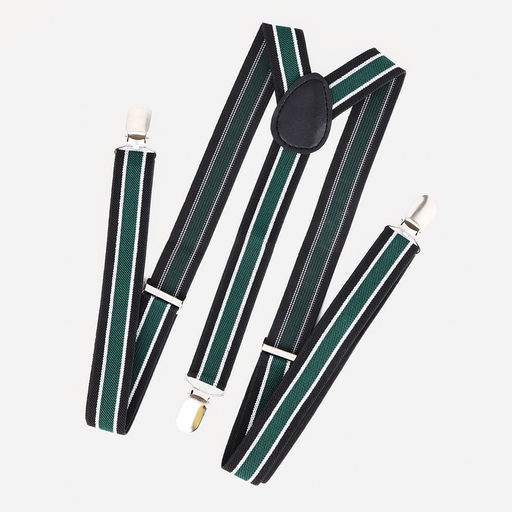 Подтяжки взрослые, ширина 2,5 см, цвет зелёный/белый/чёрный - Simaland фото 5