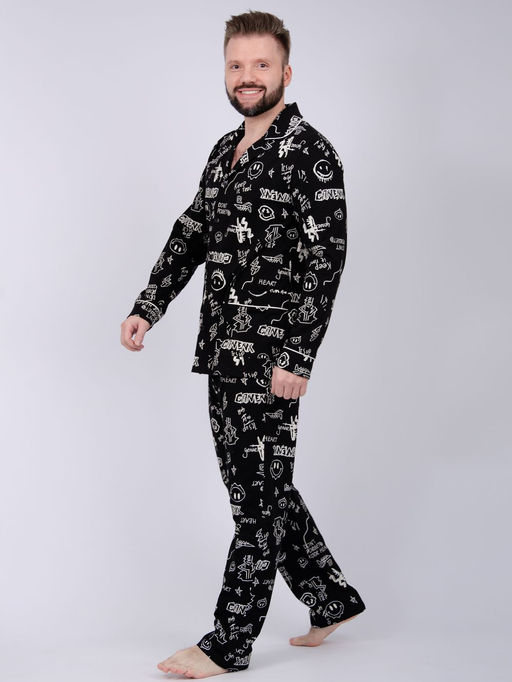 Пижама "Премиум" чёрный, трикотаж