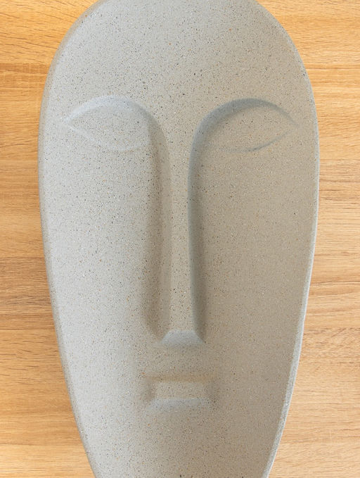 Блюдо «Лицо камень», 47×23×7 см, алюминий