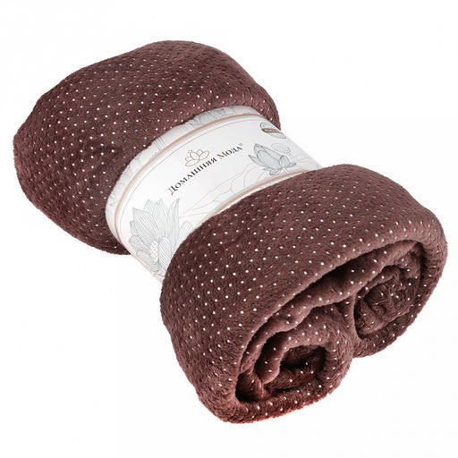 Плед/покрывало 100х150см "Бузина", велсофт" "Luna" гладкокрашенный, полиэстер 100%, софт принт, плотность 200г/м2, упаковка 16х33см, пояс бумажный, "Домашняя мода" (Россия)