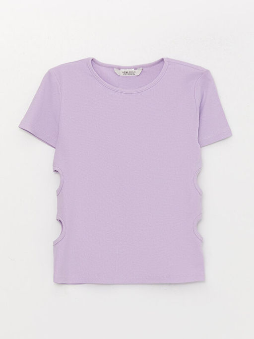 Bisiklet Yaka K?sa Kollu K?z ?ocuk Ti??rt