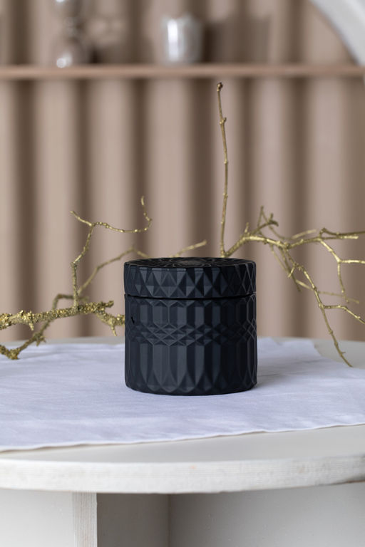 "Stilerra home" PFH-013 Банка декоративная d 8.5 см 9 см черный черный