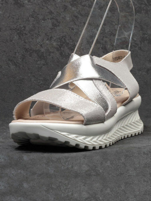 08-PED92-4 SILVER Босоножки (натуральная кожа) - Фабричный китай фото 7