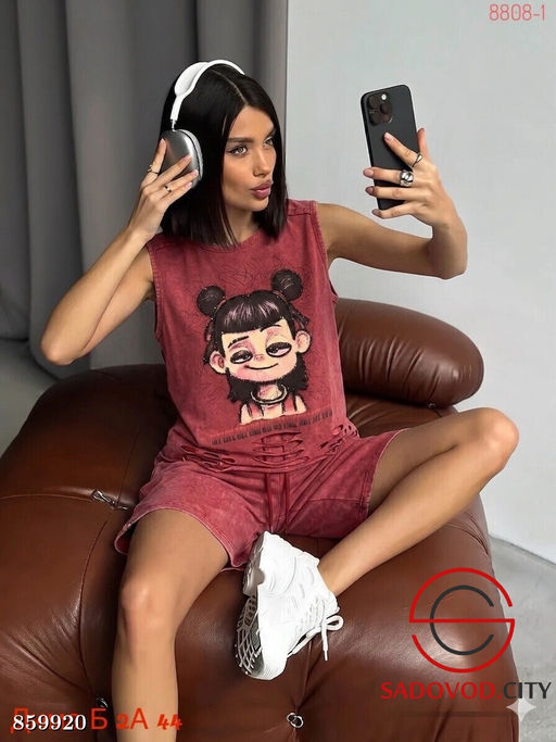 Костюм женский шорты и футболка - Fiona фото 6