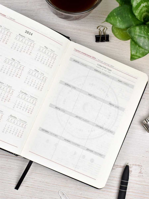 Ежедневник датированный 2024 ESCALADA, АСТРОЛОГИЧЕСКИЙ, А6+, 200 л., арт. 64243/ 20 ПЛОНЖЕ ЭКСТРА МЕТТАЛИК ЧЁРНЫЙ  фото 17