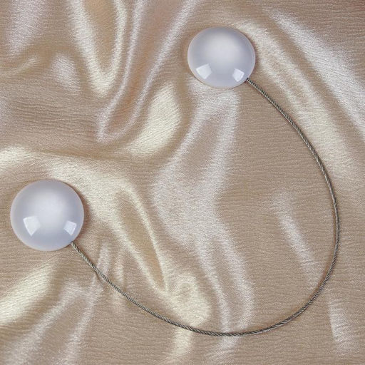 Подхват для штор «Переливы», d=3.8 см, белый, серый