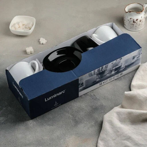 Чайный набор КАРИН 220мл черно-белый арт.D2371 /Люминарк/ - Luminarc фото 7