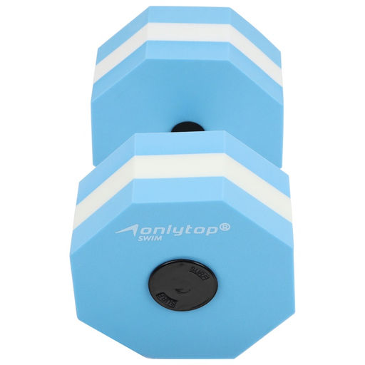 Гантель для аквааэробики ONLYTOP, гексагональная, 27×16×16 см, цвет голубой