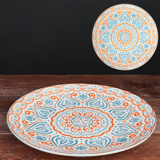 Блюдо круглое 27 см керамика / ZY012 /уп 36/ - Галеонтрейд фото 5