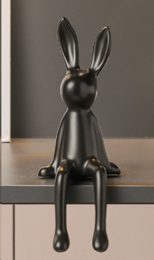 Статуэтка Кролик 21 см / HBC-102 /уп 30/черный