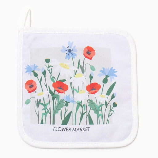 Набор кухонный Доляна. Полевые цветы: варежка 20?28 см, прихватка 17?17 см, 35% хлопок, 65% п/э