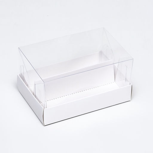 Цена за 2 шт. Кондитерская коробка складная под 2 эклера, белая, 9×13.5×7 см