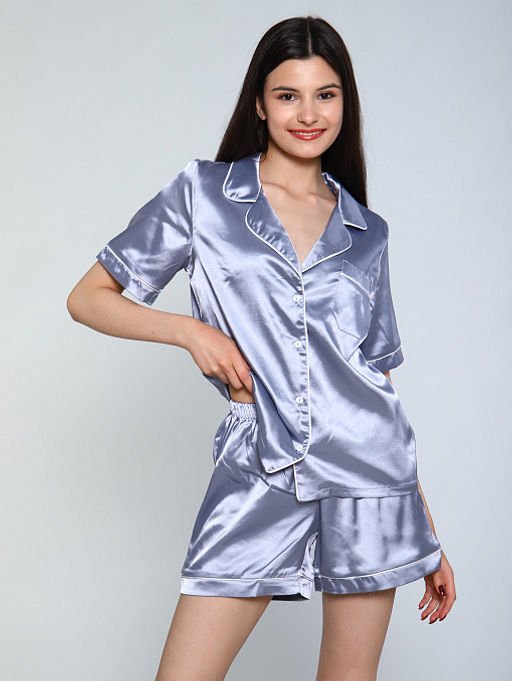 РАСПРОДАЖА Пижама Лолита_О154/серебристый - Ihomelux фото 12